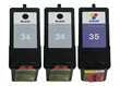 Lexmark X5250 3-pack 2 black 34, 1 color 35
